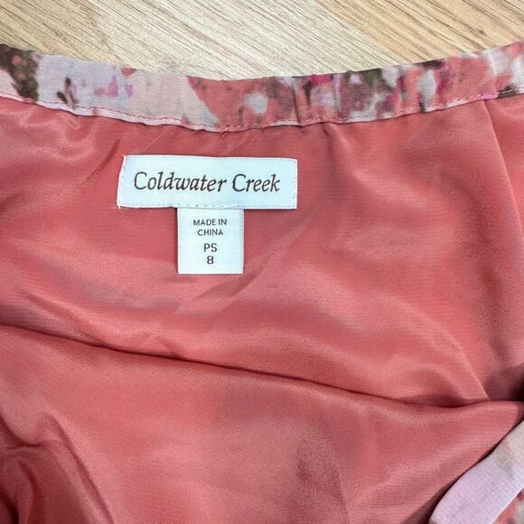 Womens Skirt Petite 8 Soft Petal Pink Floral Fairy Romantic Cottagecore Pleated - Picture 4 of 7